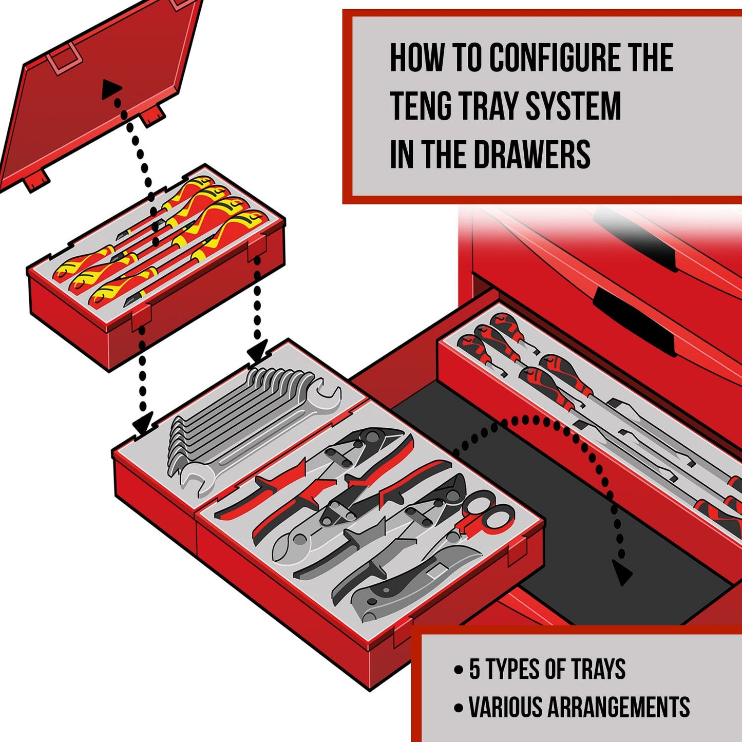 Teng Tools 12 Piece 12 Point Metric Combination Wrench Set (8MM-19MM) - TT1236