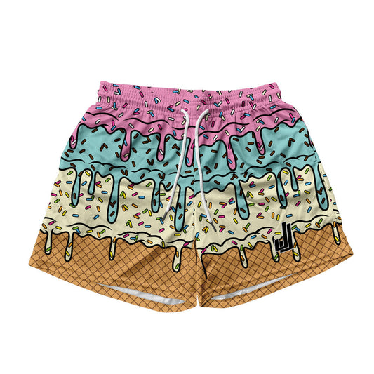 Ice Cream Drip Mesh Shorts. FSG x JJ Shorts Collaboration [Limited Release]