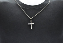 Load image into Gallery viewer, Mens Stainless Steel Cross Pendant With 24&quot; Curb Chain
