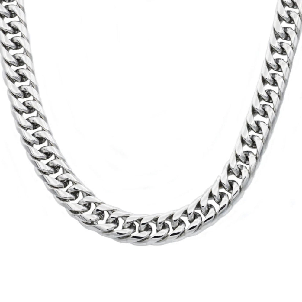 Mens Stainless Steel Double Cuban Link Chain Necklace