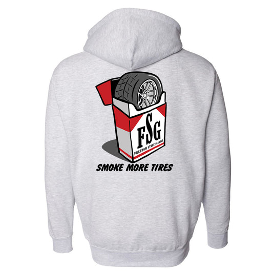 Smoke Tires Zip Hoodie