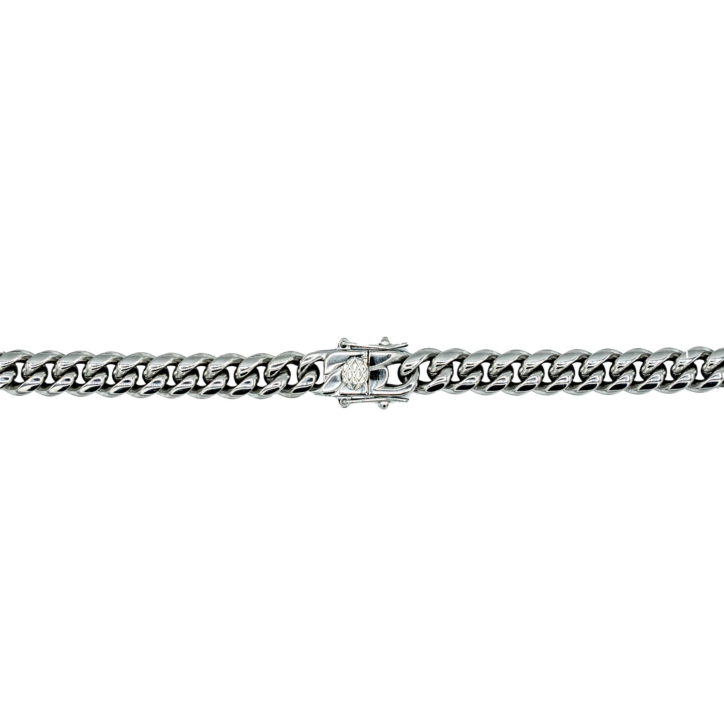 Mens 8mm Stainless Steel Cuban Link Chain