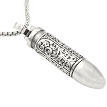 Load image into Gallery viewer, Mens Stainless Steel Bullet Pendant Necklace
