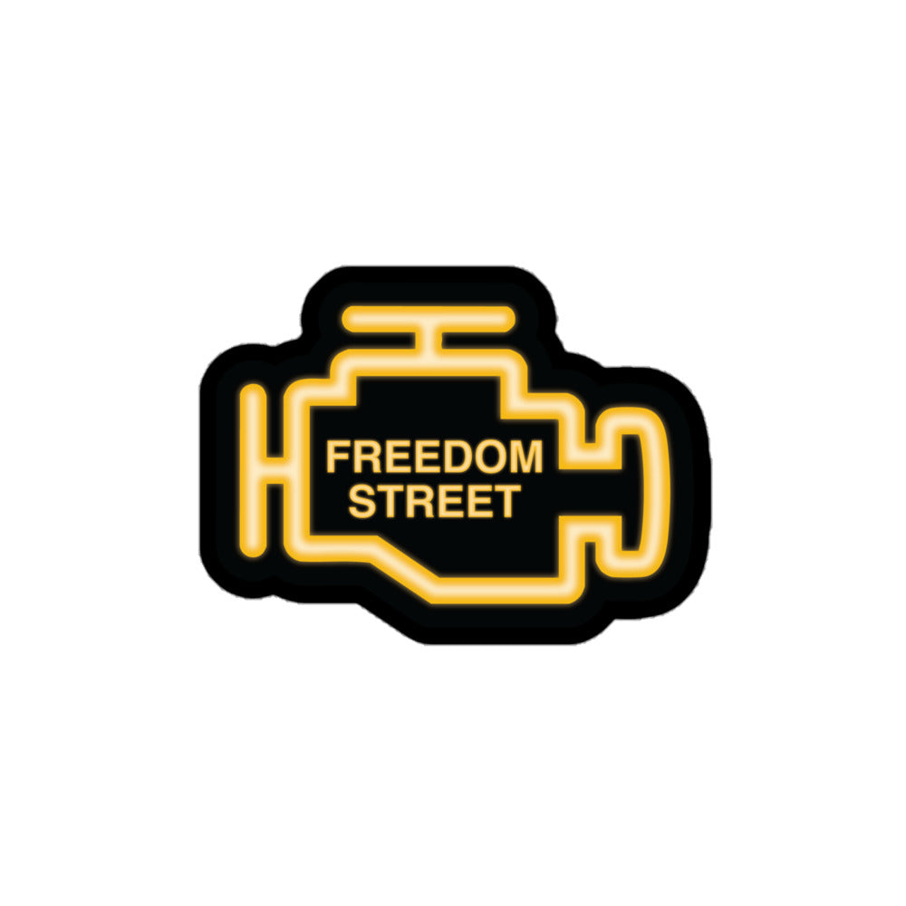 Check Engine Sticker – Freedom Street Garage