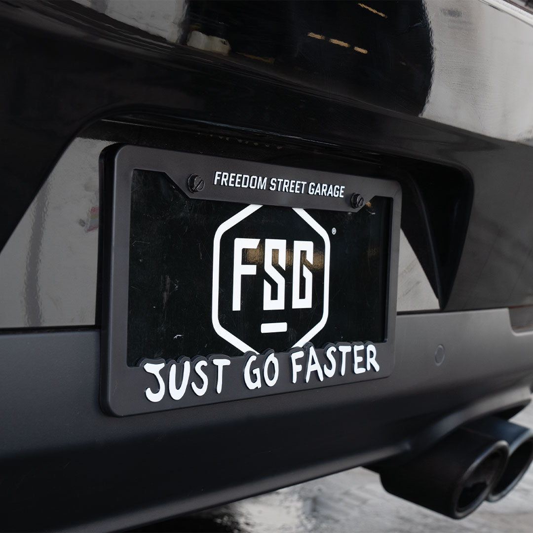 Just Go Faster License Plate Frame