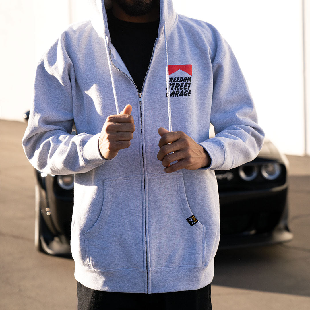 Smoke Tires Zip Hoodie