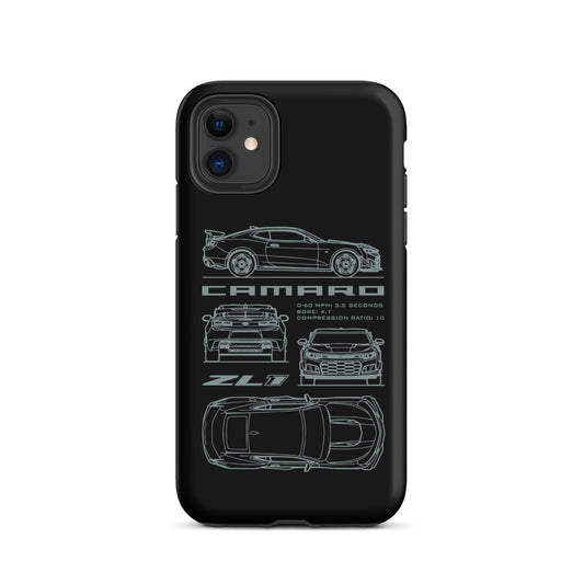 Camaro Blueprint iPhone Tough Case