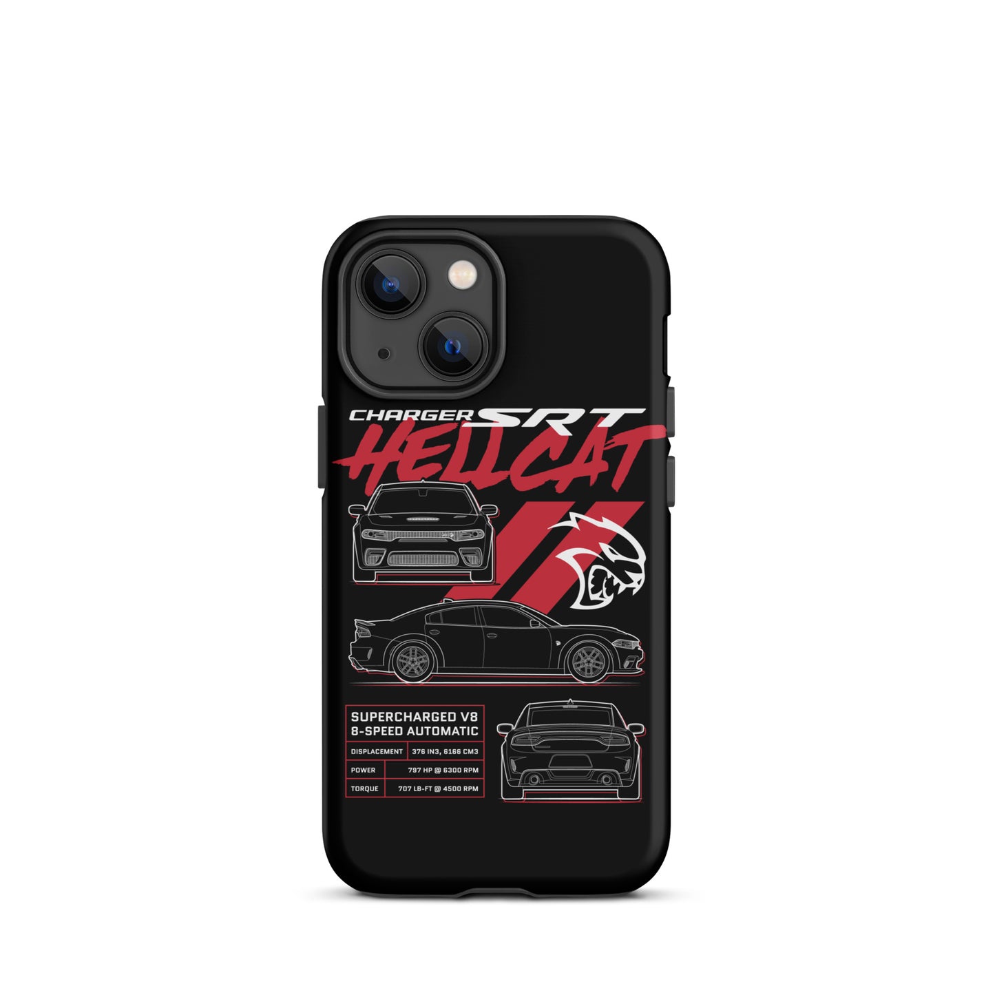 Hellcat Charger Blueprint iPhone Tough Case