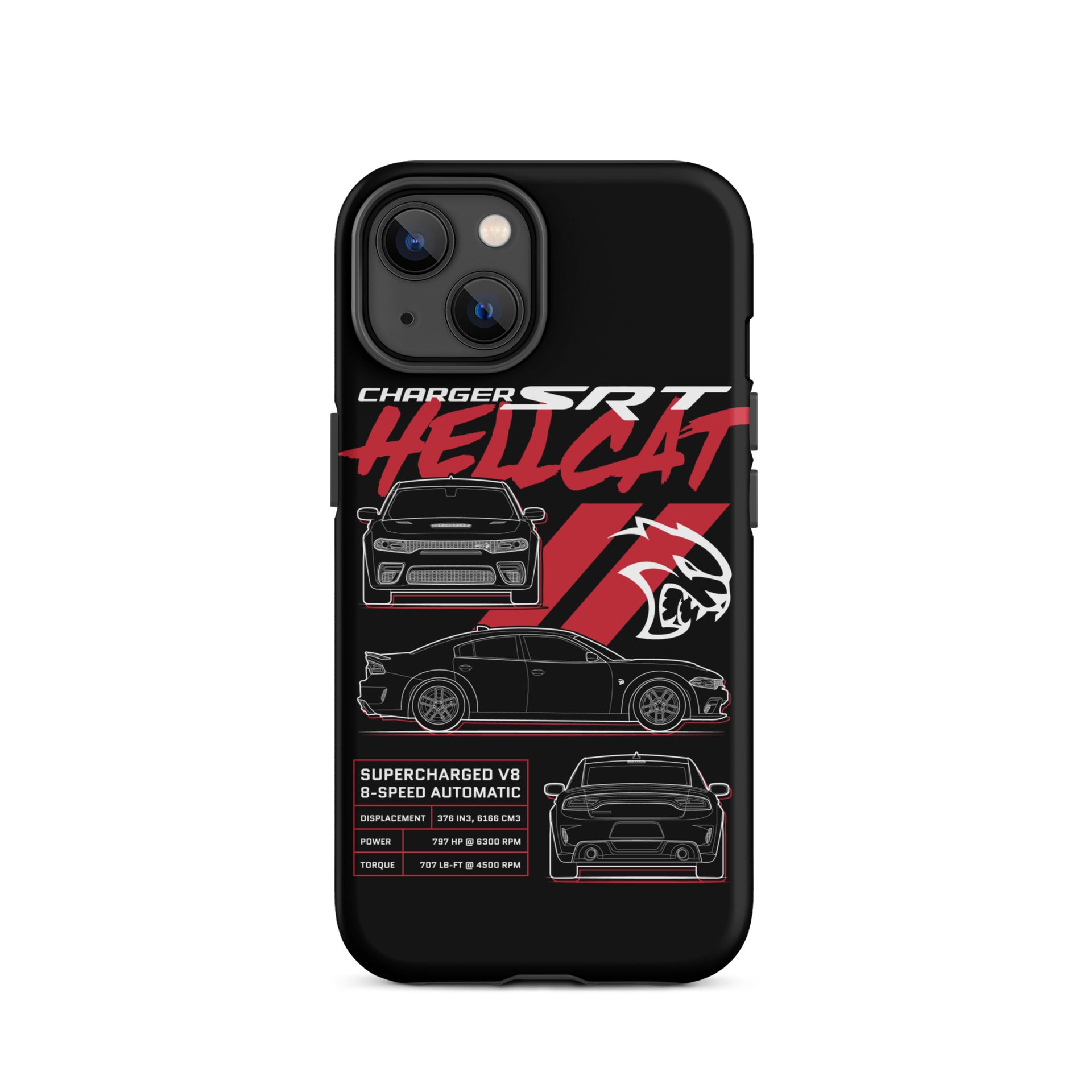 Hellcat Charger Blueprint iPhone Tough Case Hellcat Charger Blueprint iPhone Tough Case