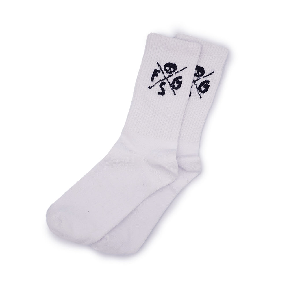 Crossed Socks White