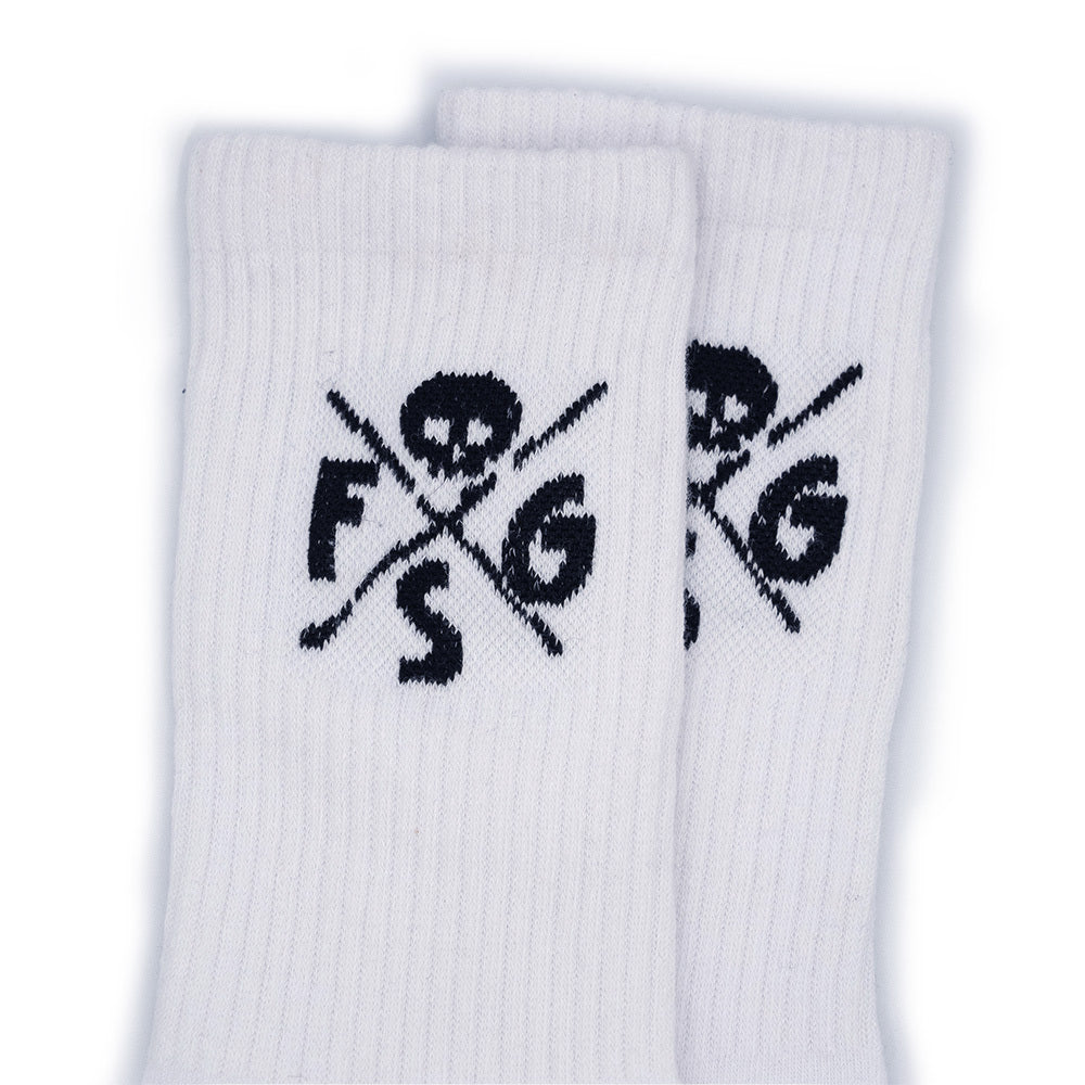 Crossed Socks White