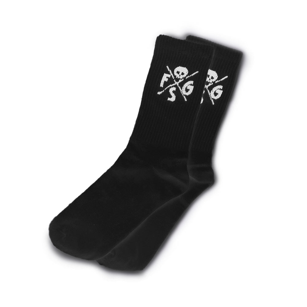 Crossed Socks Black