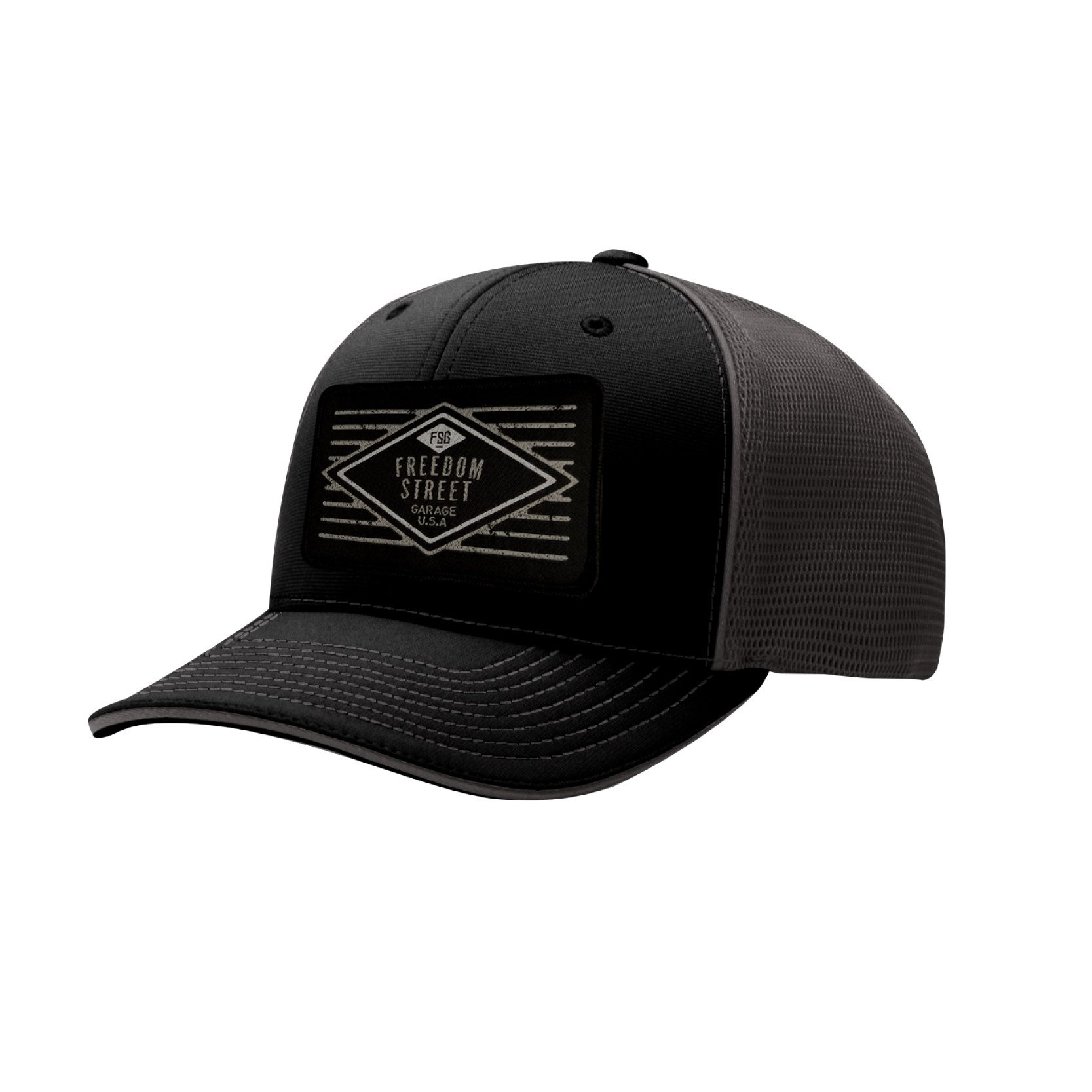 The Truckstop Grey/Black Flexfit Hat