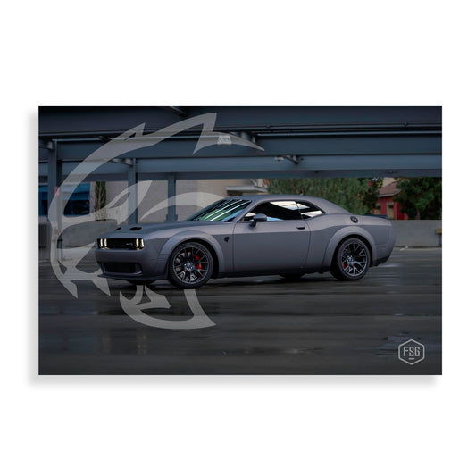 Hellcat Custom Gunmetal Black Poster