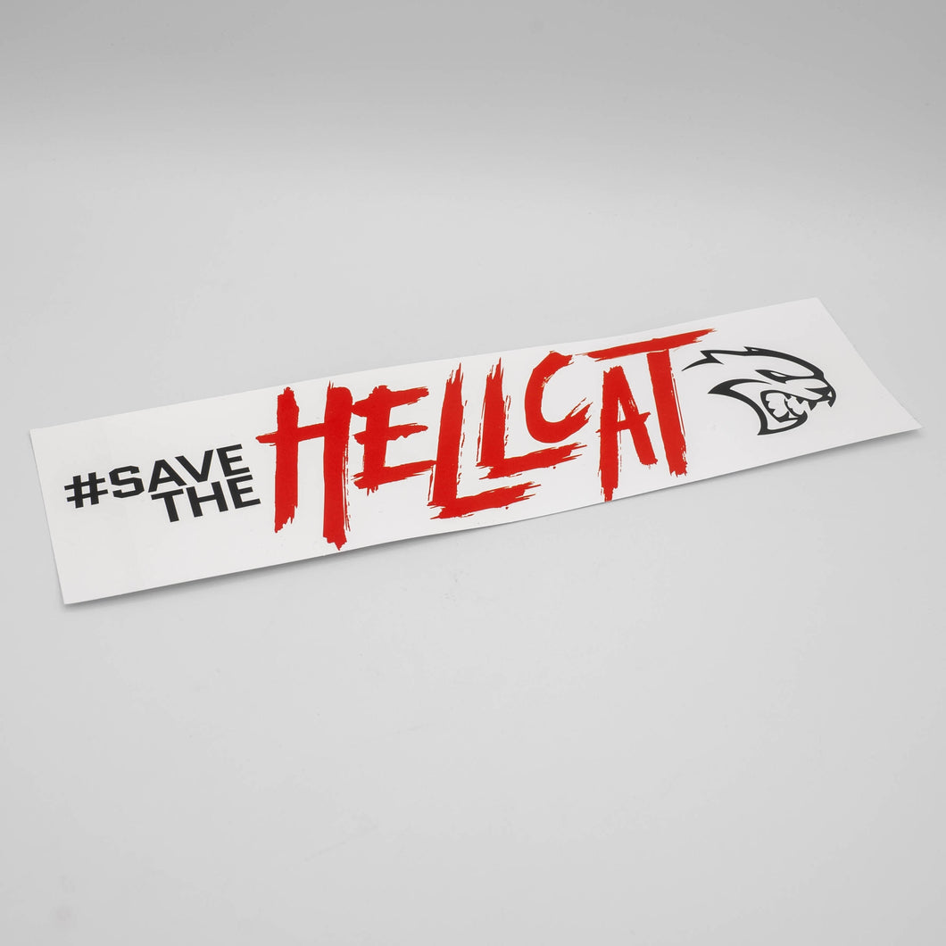 Hellcat Bumper Sticker White