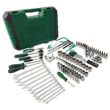 Load image into Gallery viewer, 124-Piece Mechanics Tool Set, 1/2&quot; 1/4&quot; &amp; 3/8&quot; Drive Socket Tool Set - Including Ratchet Set Metric Sockets Wrenches Sets, for Auto Repair Machine Repair
