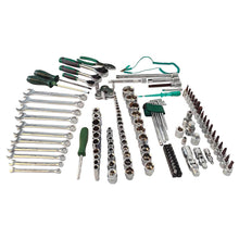 Load image into Gallery viewer, 124-Piece Mechanics Tool Set, 1/2&quot; 1/4&quot; &amp; 3/8&quot; Drive Socket Tool Set - Including Ratchet Set Metric Sockets Wrenches Sets, for Auto Repair Machine Repair
