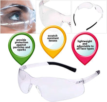 Load image into Gallery viewer, Pack of 12 Safety Glasses with Clear Anti Scratch Resistant Wrap-Around Lens One Size ANSI CE Safety Eyewear Protective Safety Spectacles Transparent

