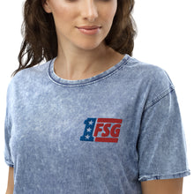 Load image into Gallery viewer, FSG One Embroidered Denim T-Shirt
