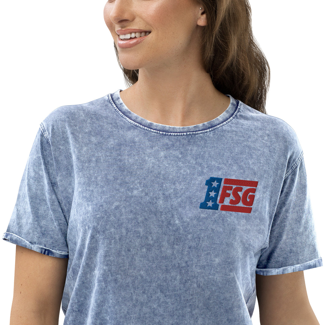 FSG One Embroidered Denim T-Shirt